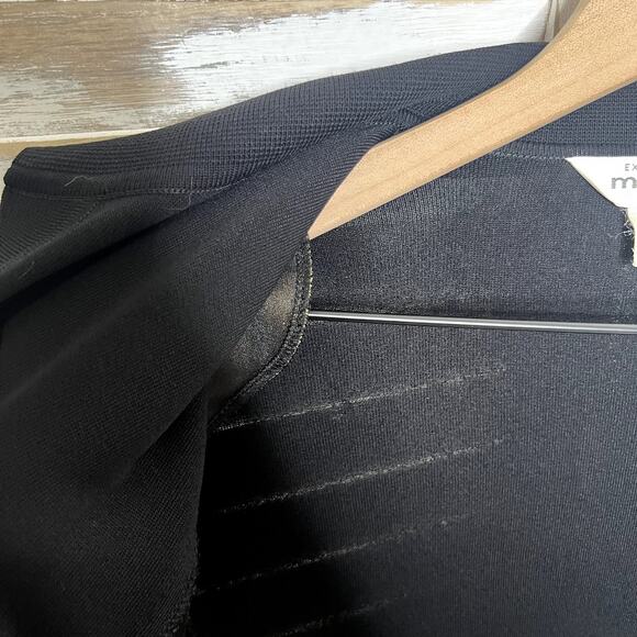 MISOOK Women's Size Petite Large Open Front Collared Knit Blazer Black Career - Picture 8 of 12